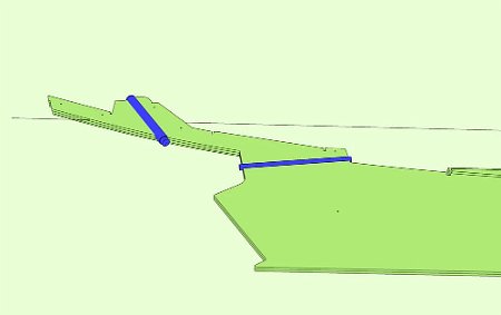 01 Rudder and shaft line composite tubes are inserted into backbone structure