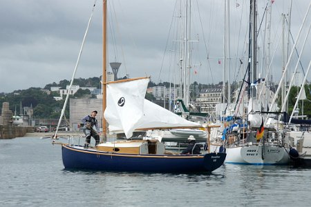 DSC00130 Setting sails in Cherbourg harbour, August 2012