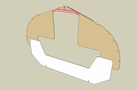 cloison 6 Transverse bulkheads are bolted to supports. Holes are already drilled during NC cutting. The yardstick is useless!