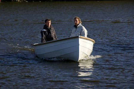 DSC06171 Bounty motor boat in river Rance