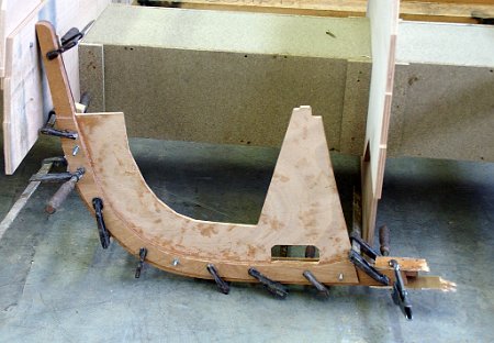 DSC03379 Stem prefabrication from NC cut plywood parts.