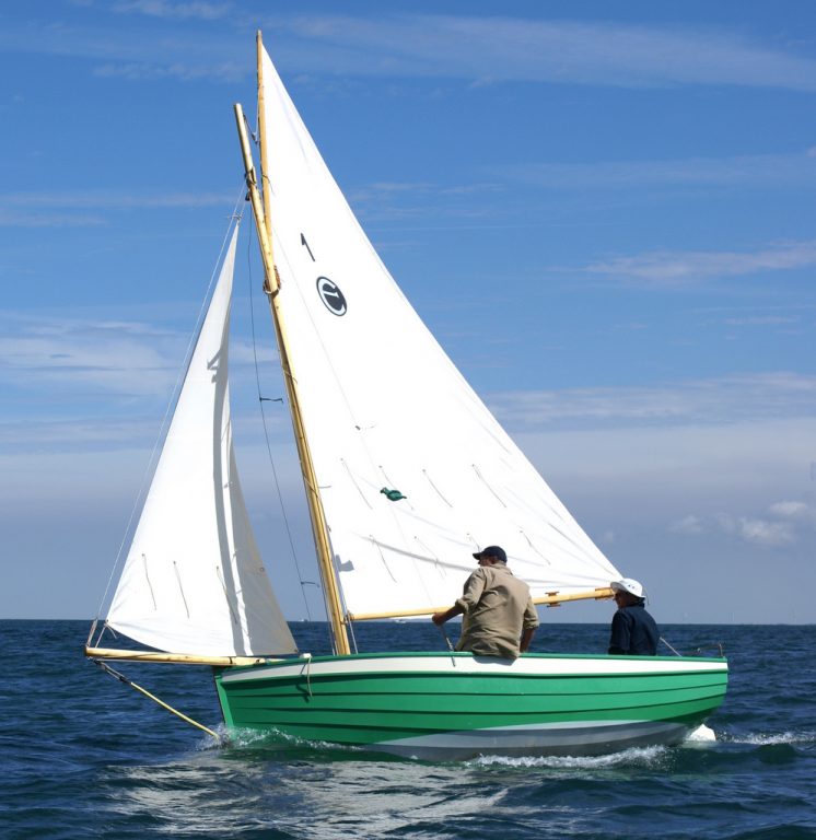 Ebihen 15, clinker planked, gaff sloop rig